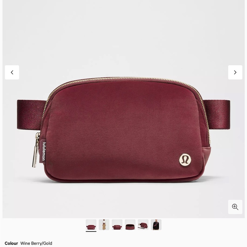 Lululemon Wine Berry Crossbody Bag.